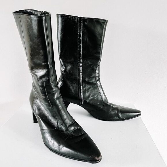 Robert Clergerie Pointed Toe Heeled Boots - Picture 1 of 11